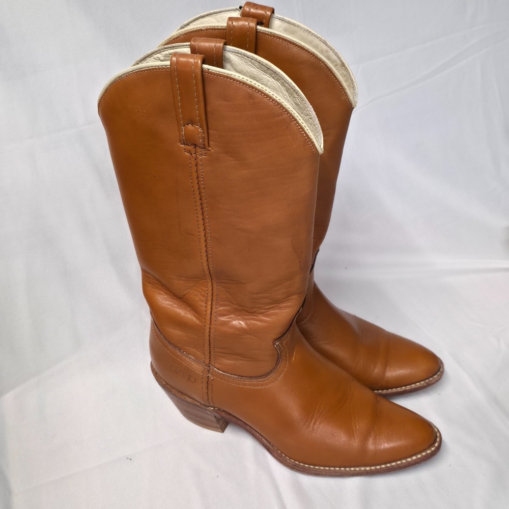 Vintage Dingo 7984‎ Men's Brown Cowboy Western Boots Size 8.5M